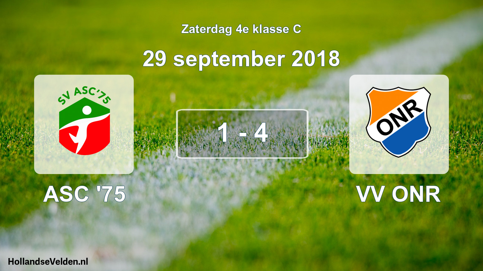 Total number of matches played: ASC '75 - VV ONR 1 - 4 (29 September 2018)