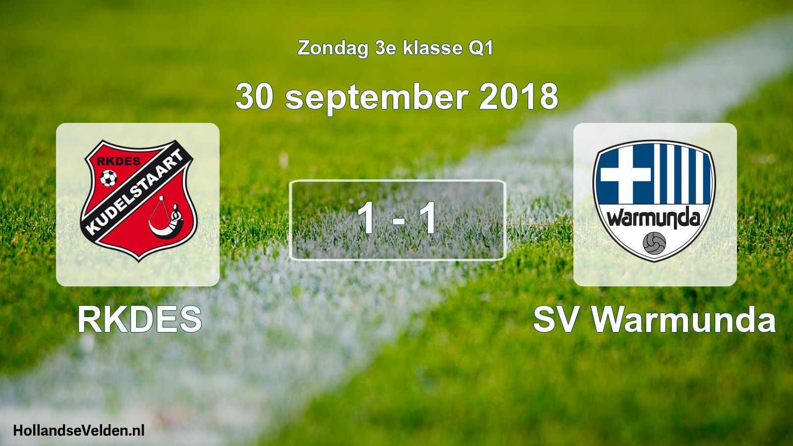 Total number of matches played: RKDES - SV Warmunda 1 - 1 (30 September 2018)