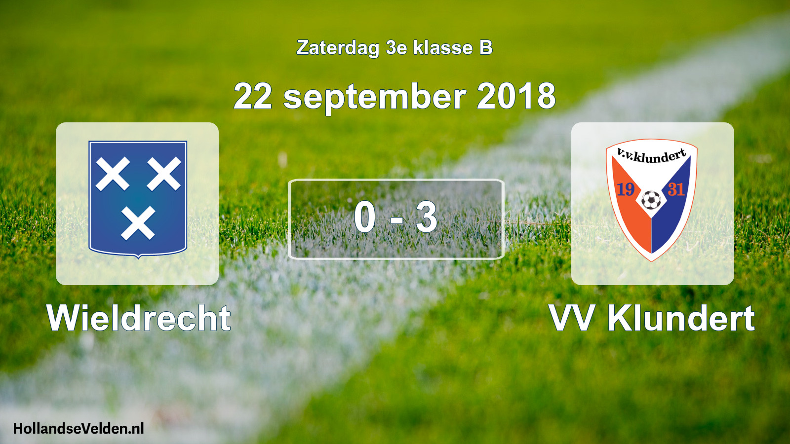 Total number of matches played: Wieldrecht - VV Klundert 0 - 3 (22 September 2018)