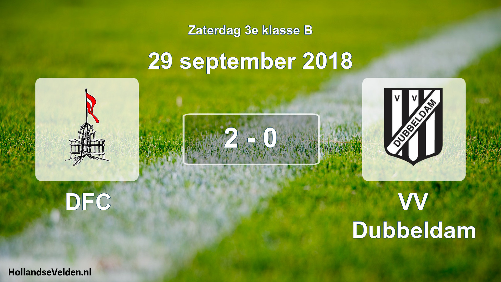Total number of matches played: DFC - VV Dubbeldam 2 - 0 (29 September 2018)