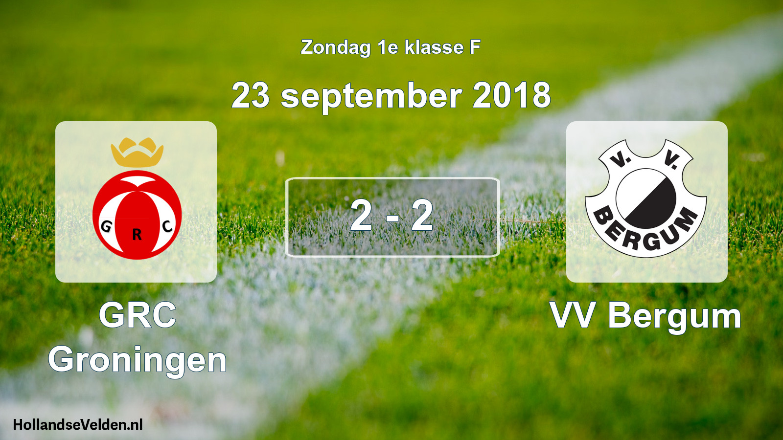 Total number of matches played: GRC Groningen - VV Bergum 2 - 2 (23 September 2018)