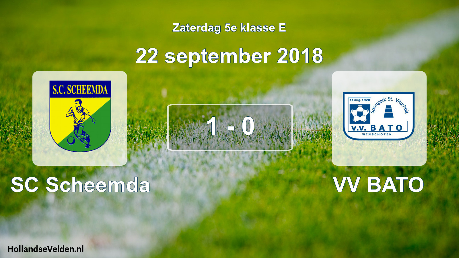 Total number of matches played: SC Scheemda - VV BATO 1 - 0 (22 September 2018)