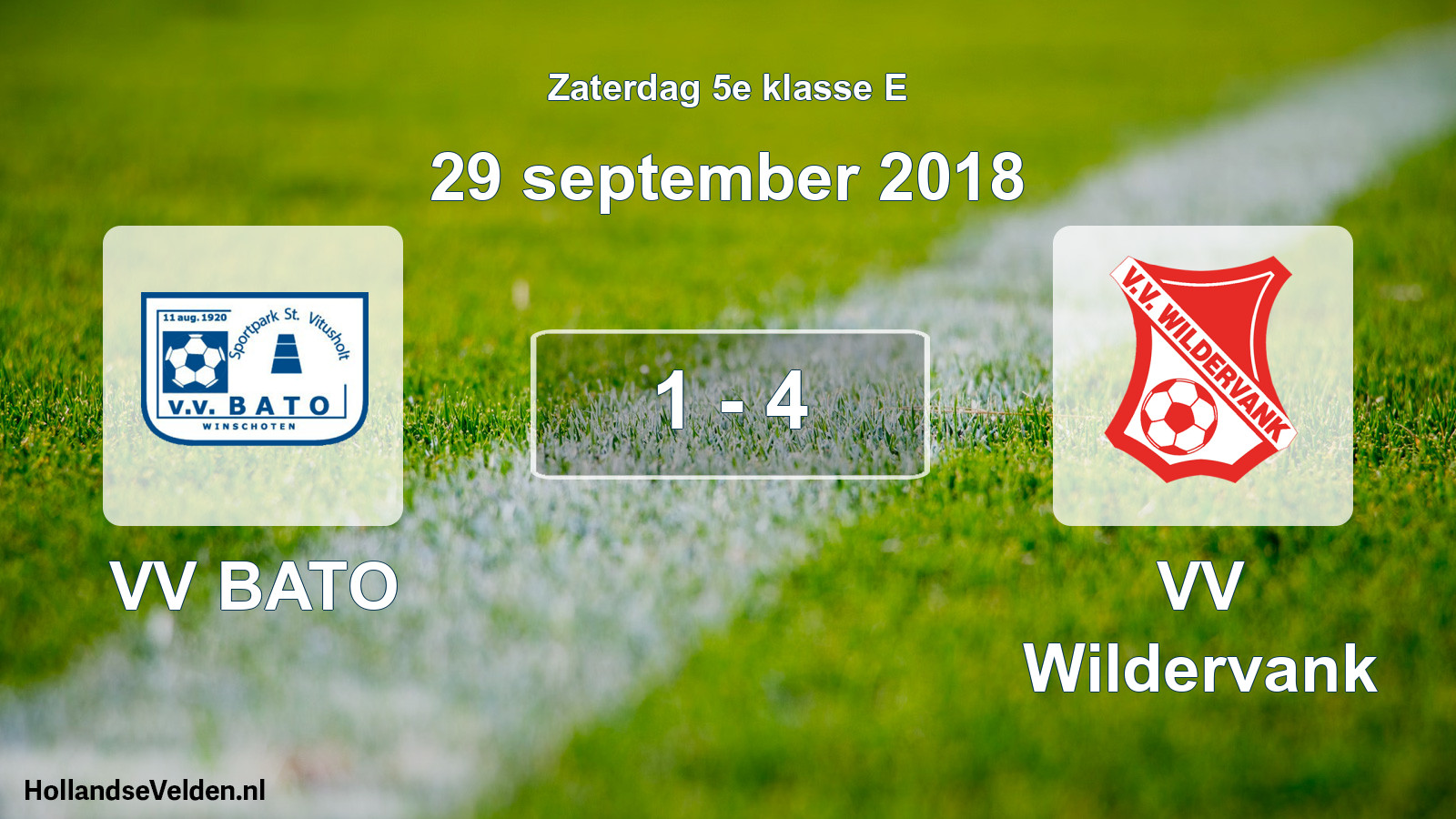 Total number of matches played: VV BATO - VV Wildervank 1 - 4 (29 September 2018)