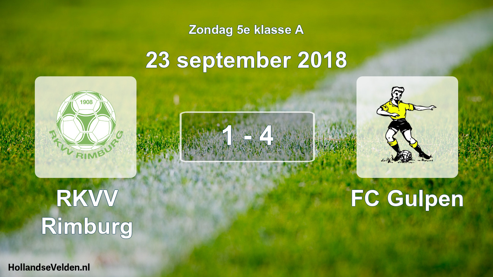 Total number of matches played: RKVV Rimburg - FC Gulpen 1 - 4 (23 September 2018)