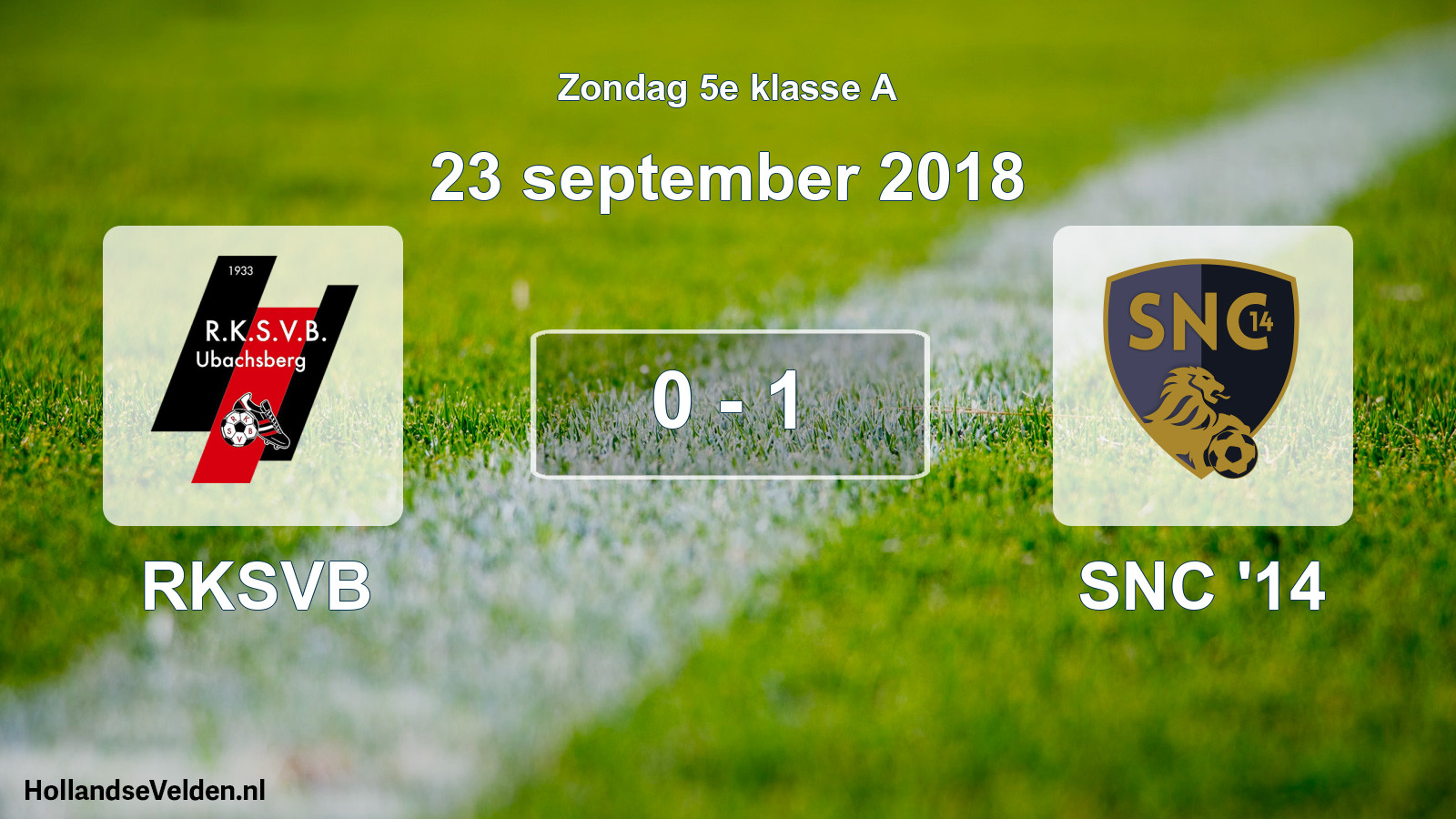 Total number of matches played: RKSVB - SNC '14 0 - 1 (23 September 2018)
