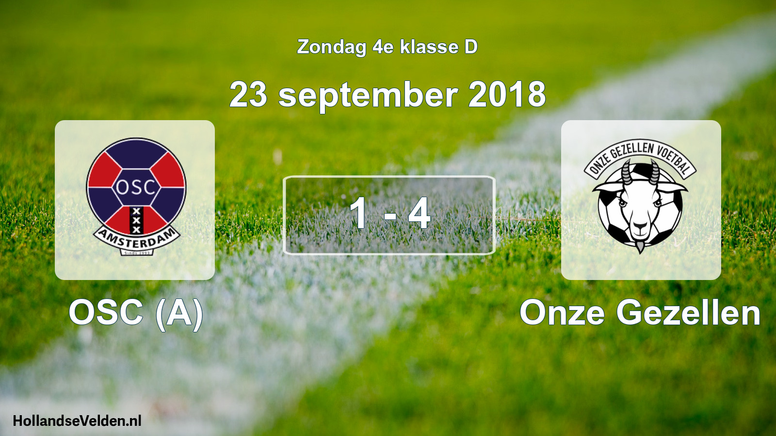 Total number of matches played: OSC (A) - Onze Gezellen 1 - 4 (23 September 2018)