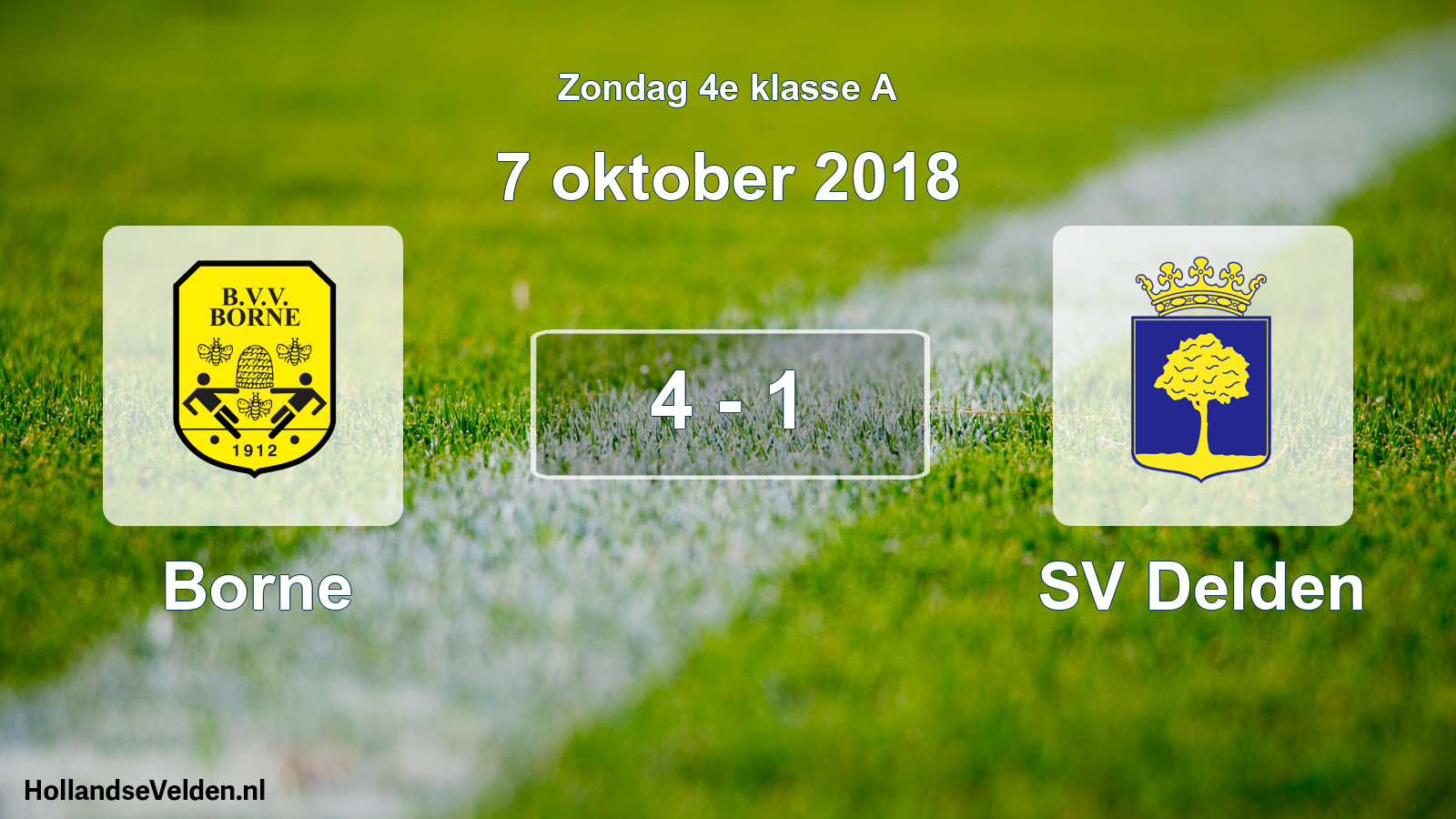 Total number of matches played: Borne - SV Delden 4 - 1 (7 October 2018)