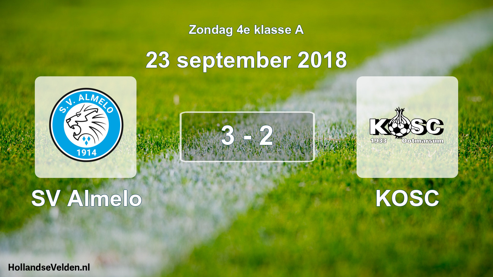 Total number of matches played: SV Almelo - KOSC 3 - 2 (23 September 2018)