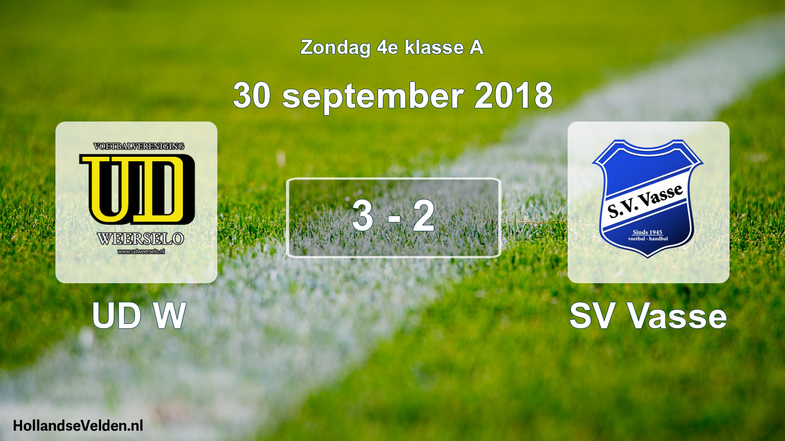 Total number of matches played: UD W - SV Vasse 3 - 2 (30 September 2018)