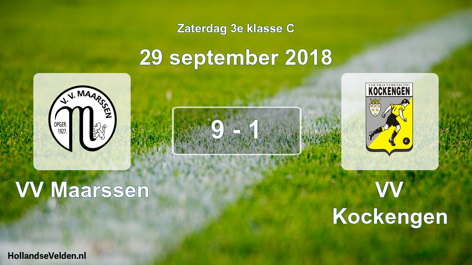 Total number of matches played: VV Maarssen - VV Kockengen 9 - 1 (29 September 2018)