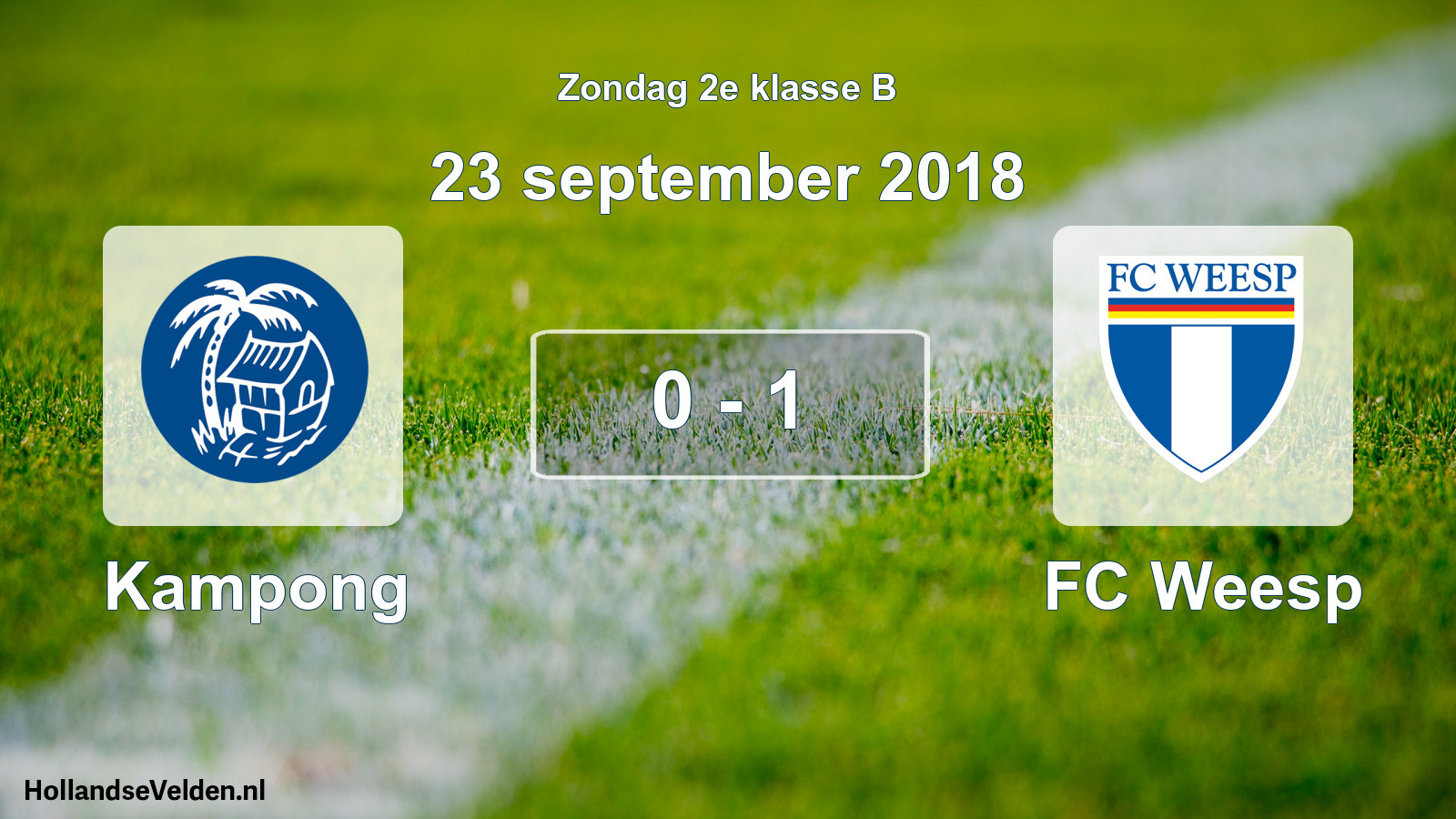 Total number of matches played: Kampong - FC Weesp 0 - 1 (23 September 2018)