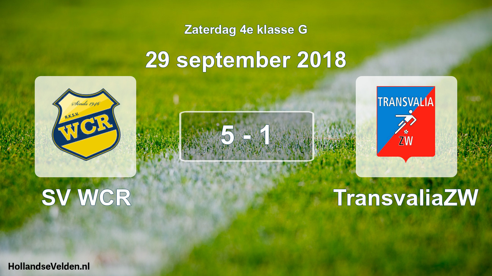 Total number of matches played: SV WCR - TransvaliaZW 5 - 1 (29 September 2018)