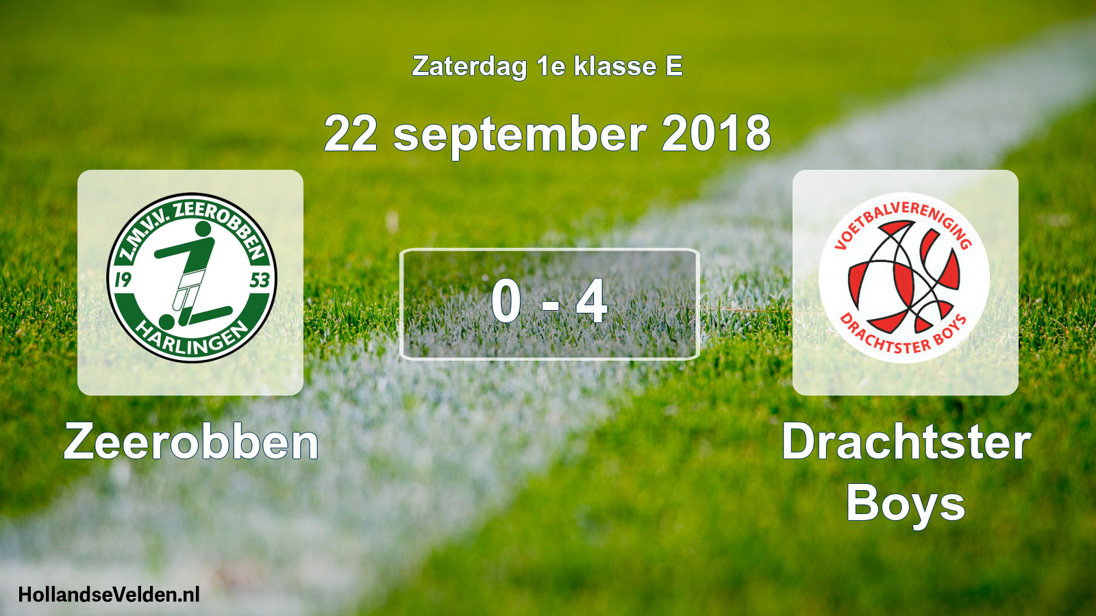 Total number of matches played: Zeerobben - Drachtster Boys 0 - 4 (22 September 2018)