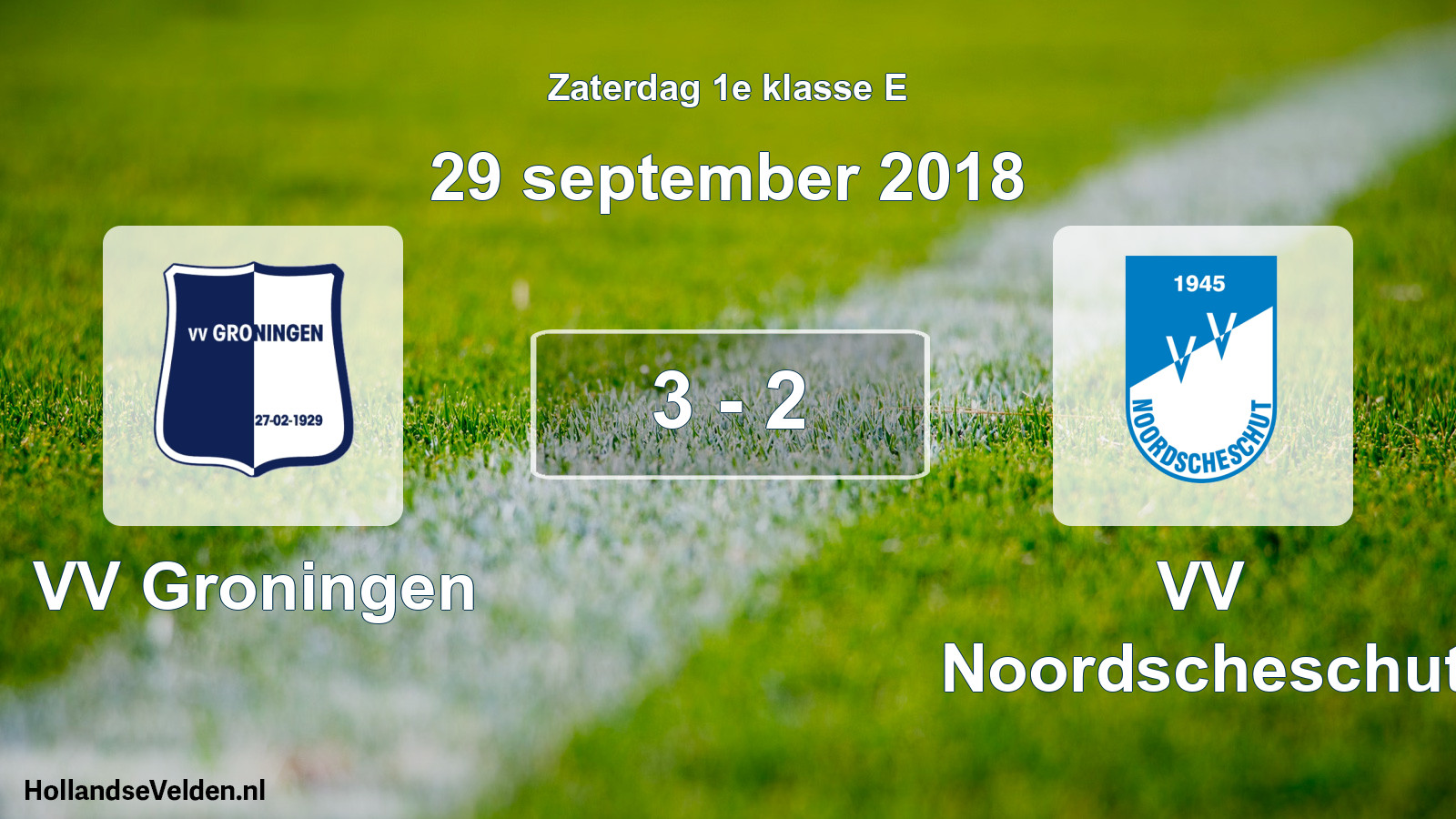 Total number of matches played: VV Groningen - VV Noordscheschut 3 - 2 (29 September 2018)