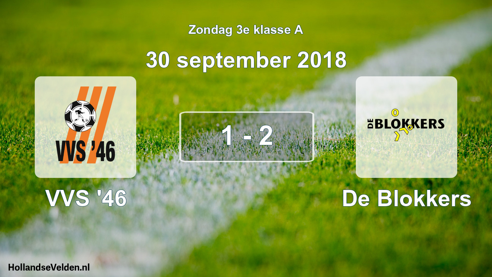 Total number of matches played: VVS '46 - De Blokkers 1 - 2 (30 September 2018)