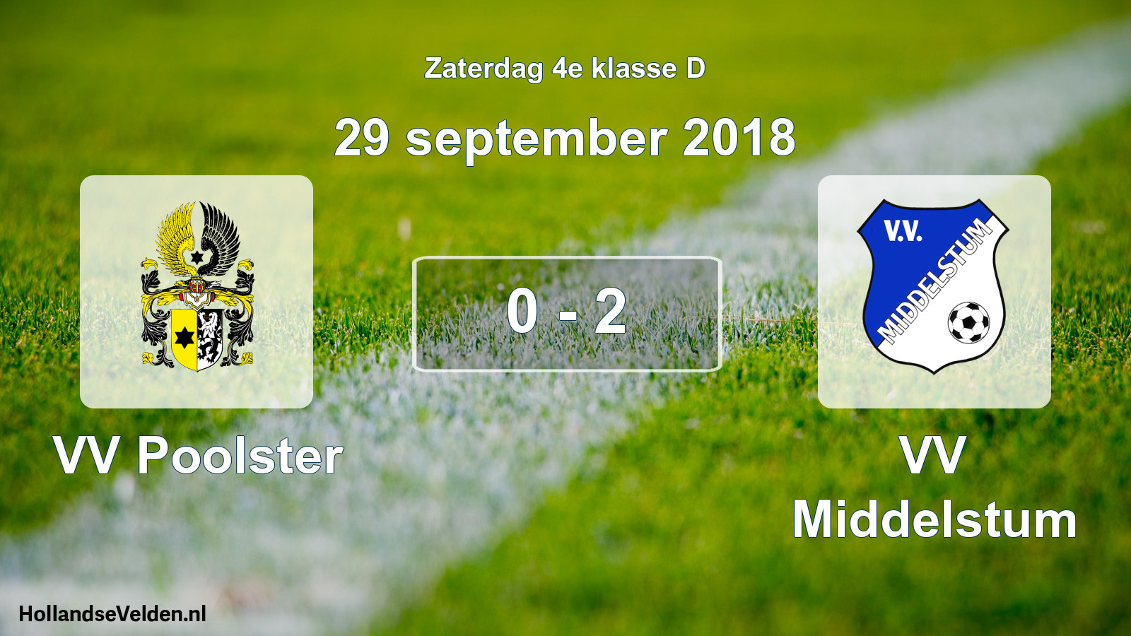 Total number of matches played: VV Poolster - VV Middelstum 0 - 2 (29 September 2018)