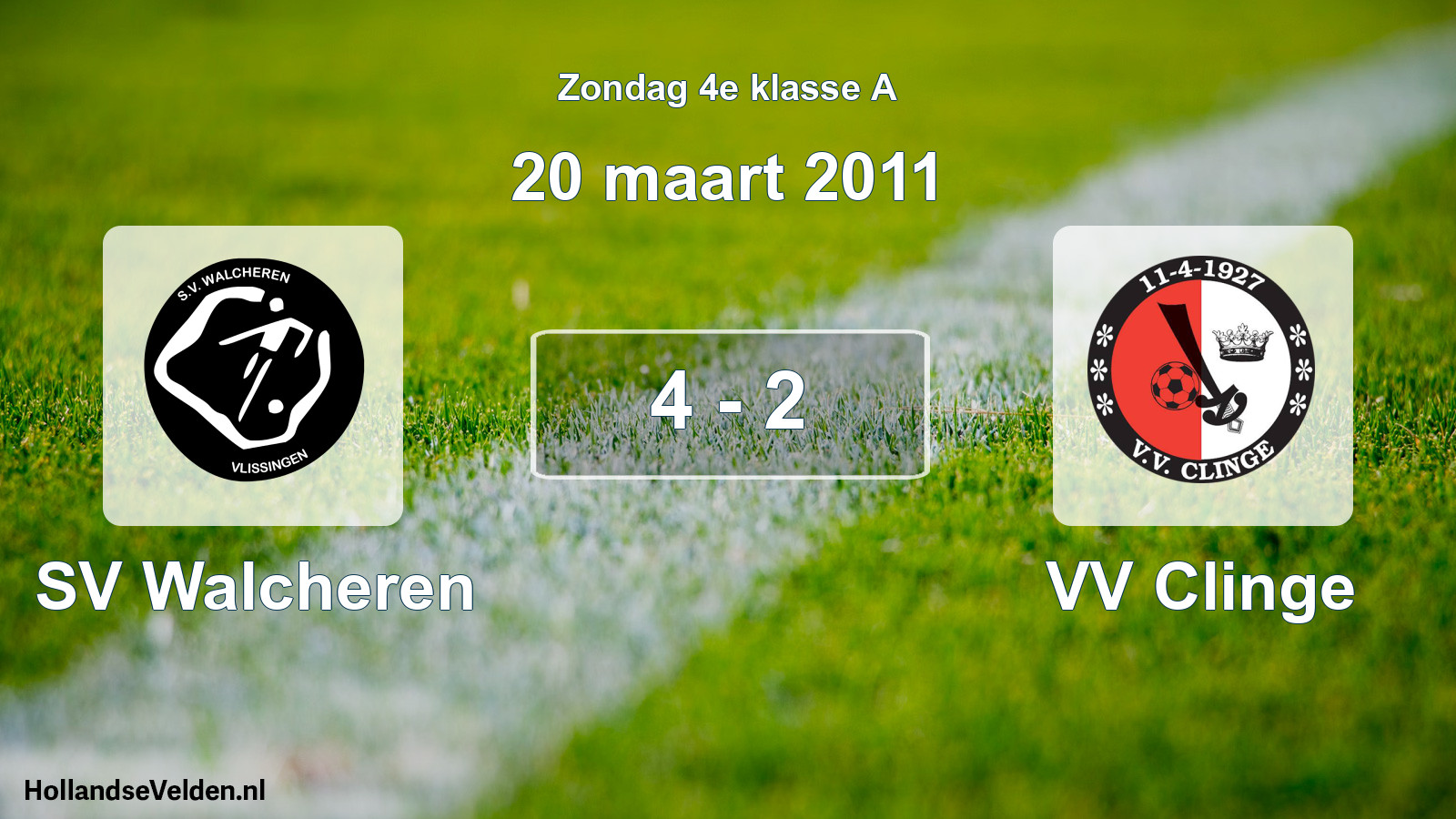 Total number of matches played: SV Walcheren - VV Clinge 4 - 2 (20 March 2011)