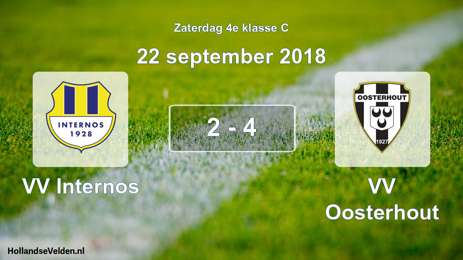 Total number of matches played: VV Internos - VV Oosterhout 2 - 4 (22 September 2018)