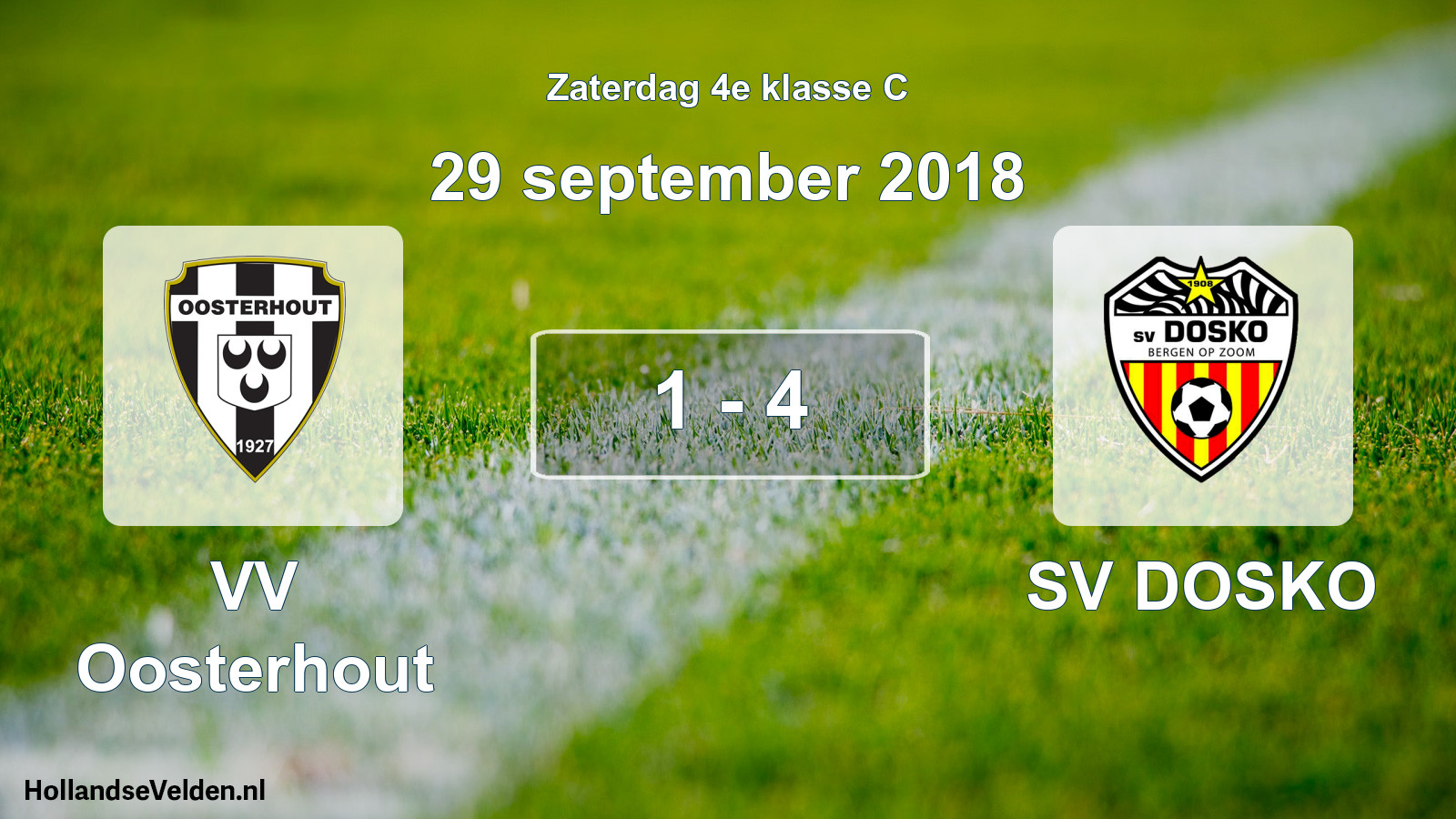Total number of matches played: VV Oosterhout - SV DOSKO 1 - 4 (29 September 2018)