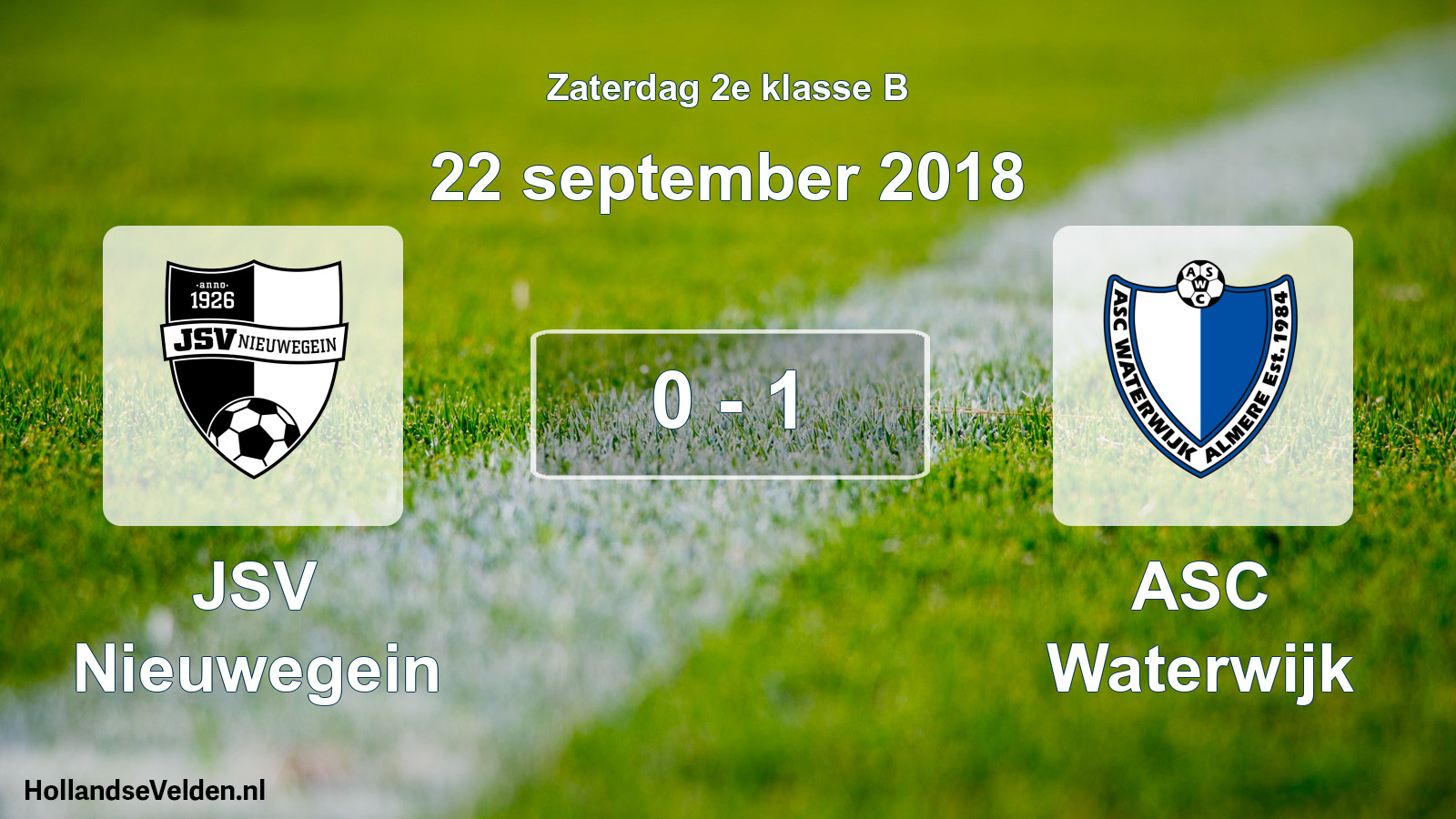 Total number of matches played: JSV Nieuwegein - ASC Waterwijk 0 - 1 (22 September 2018)