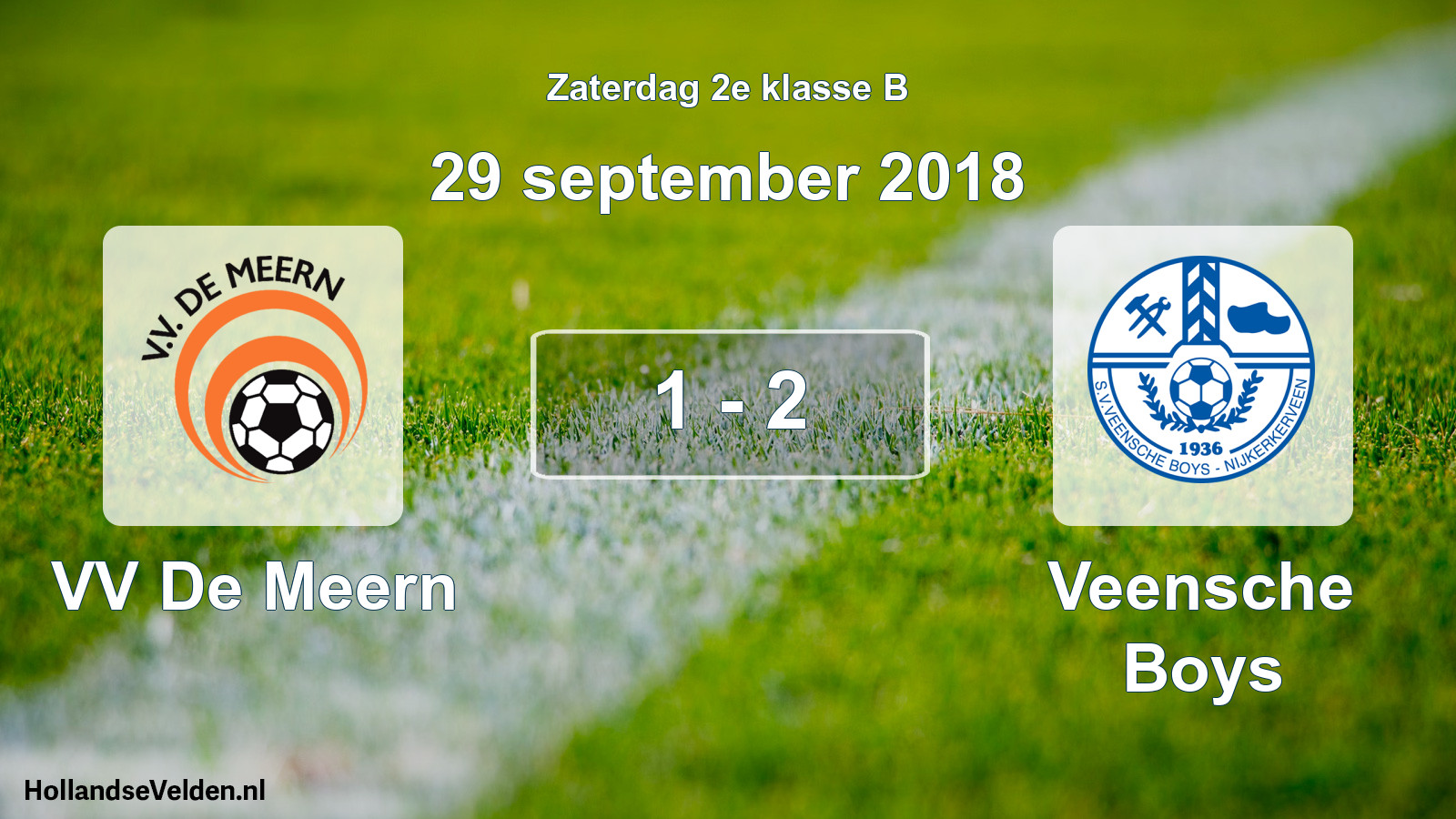 Total number of matches played: VV De Meern - Veensche Boys 1 - 2 (29 September 2018)