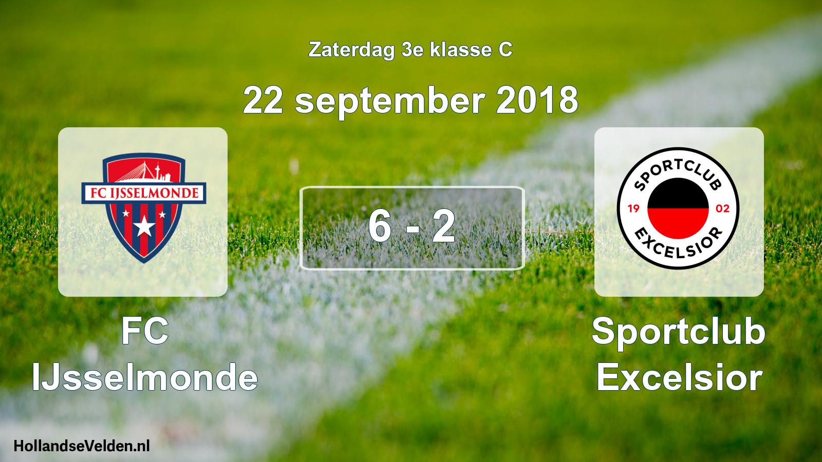 Total number of matches played: FC IJsselmonde - Sportclub Excelsior 6 - 2 (22 September 2018)