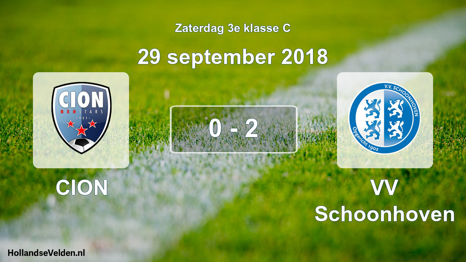 Total number of matches played: CION - VV Schoonhoven 0 - 2 (29 September 2018)