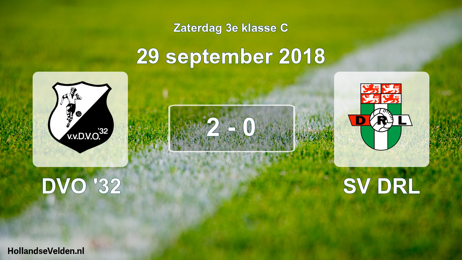 Total number of matches played: DVO '32 - SV DRL 2 - 0 (29 September 2018)