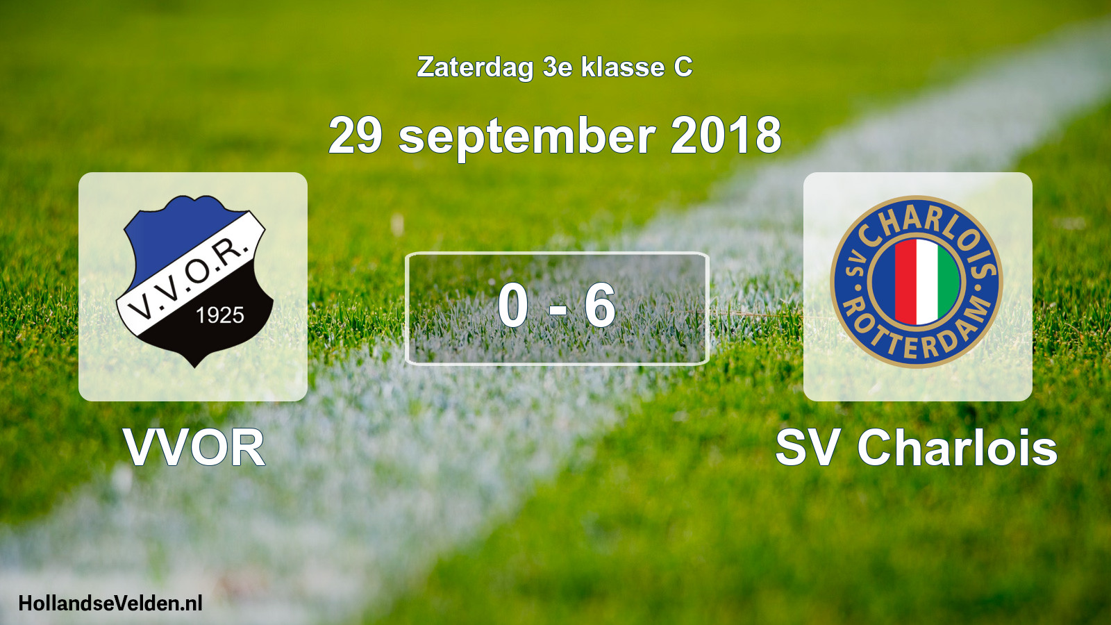 Total number of matches played: VVOR - SV Charlois 0 - 6 (29 September 2018)