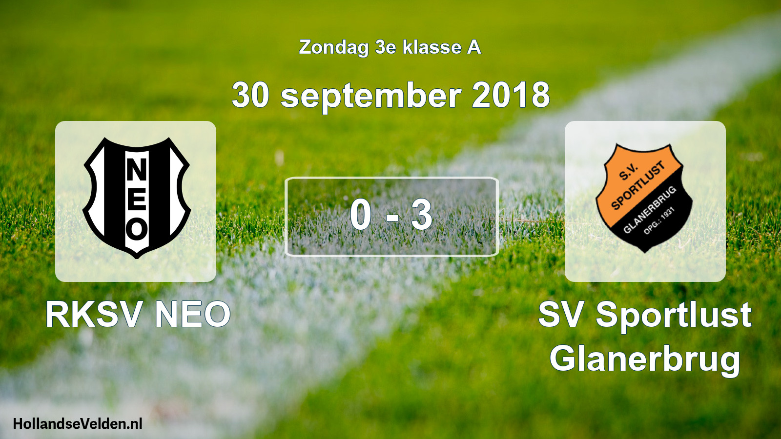 Total number of matches played: RKSV NEO - SV Sportlust Glanerbrug 0 - 3 (30 September 2018)