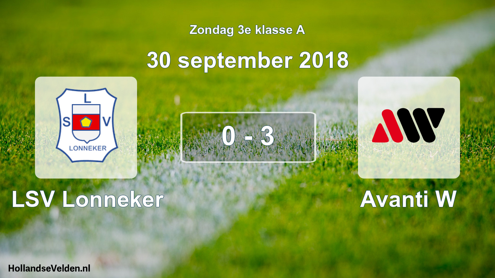 Total number of matches played: LSV Lonneker - Avanti W 0 - 3 (30 September 2018)