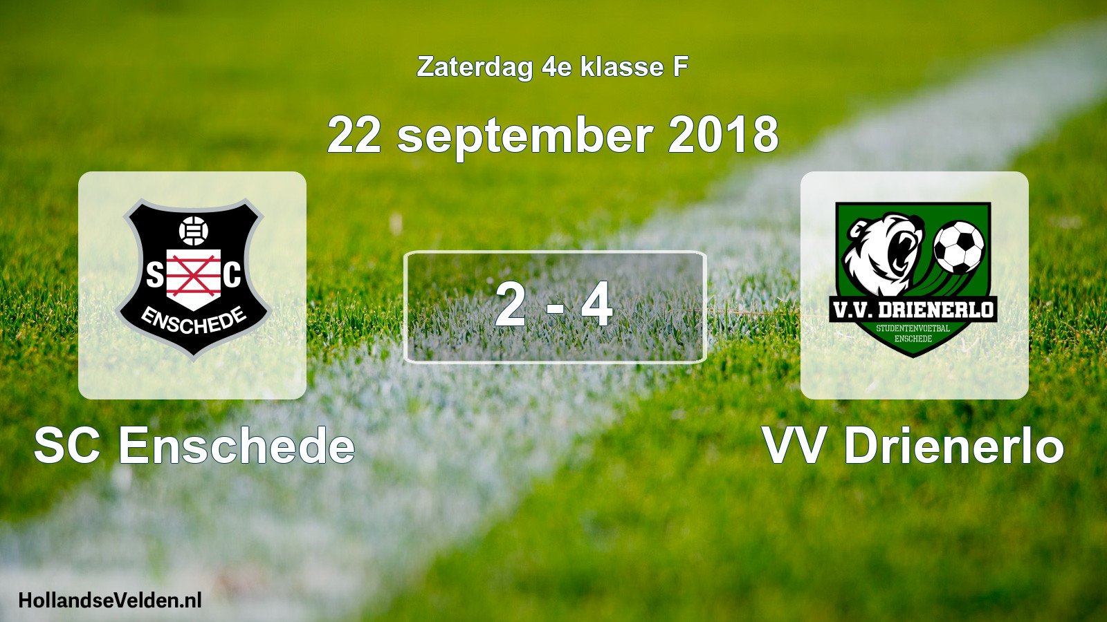 Total number of matches played: SC Enschede - VV Drienerlo 2 - 4 (22 September 2018)