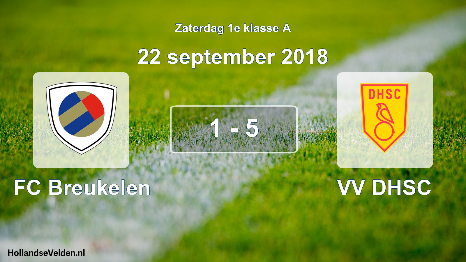 Total number of matches played: FC Breukelen - VV DHSC 1 - 5 (22 September 2018)