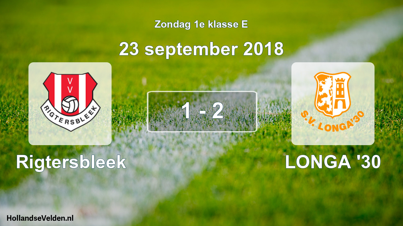 Total number of matches played: Rigtersbleek - LONGA '30 1 - 2 (23 September 2018)
