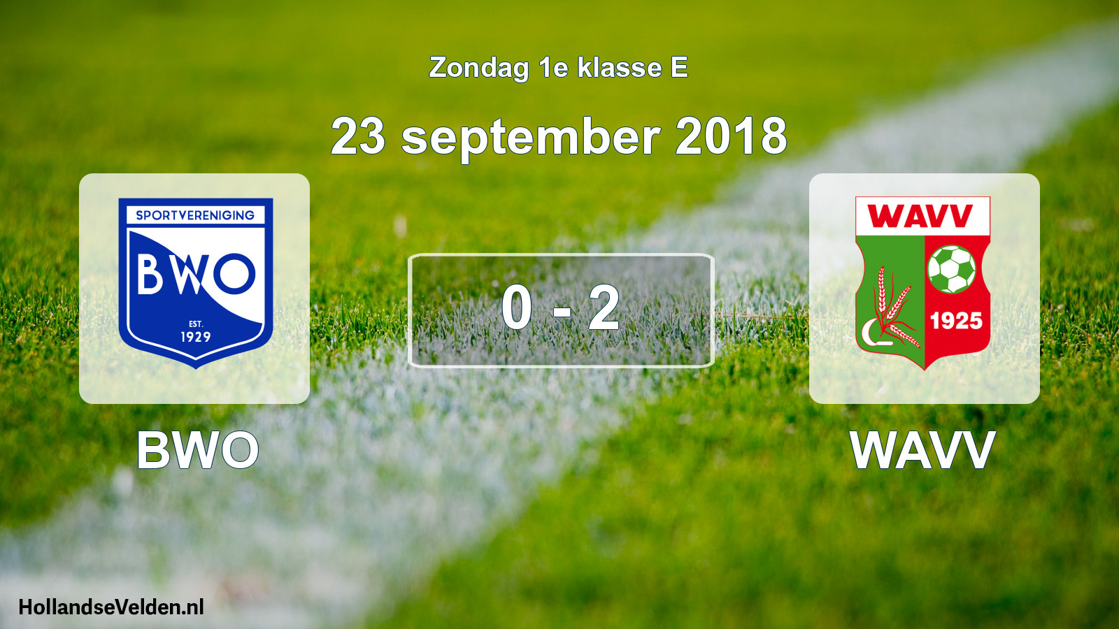 Total number of matches played: BWO - WAVV 0 - 2 (23 September 2018)