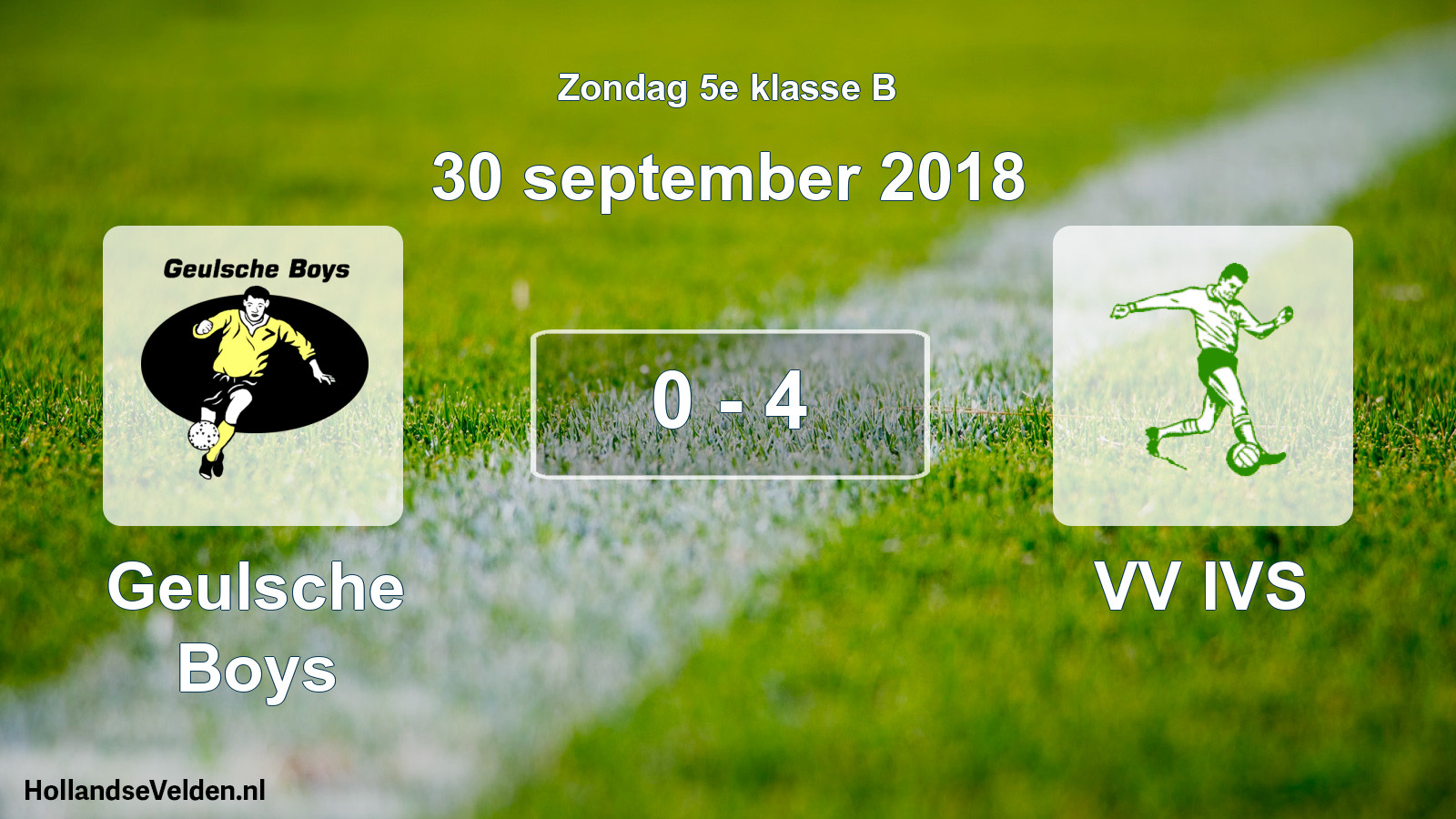 Total number of matches played: Geulsche Boys - VV IVS 0 - 4 (30 September 2018)
