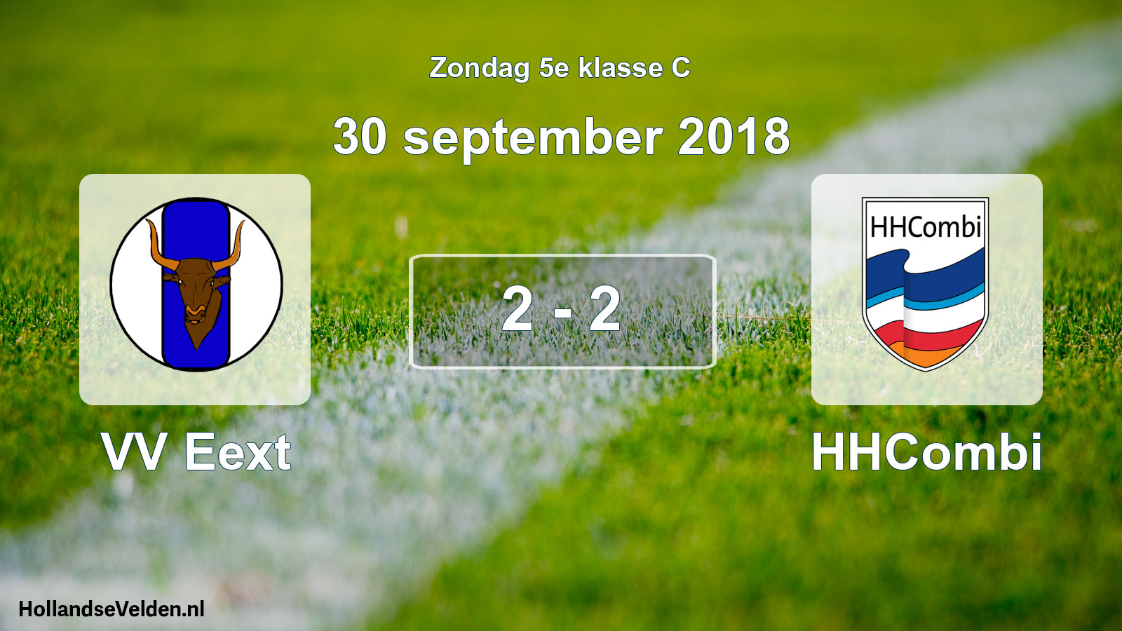 Total number of matches played: VV Eext - HHCombi 2 - 2 (30 September 2018)