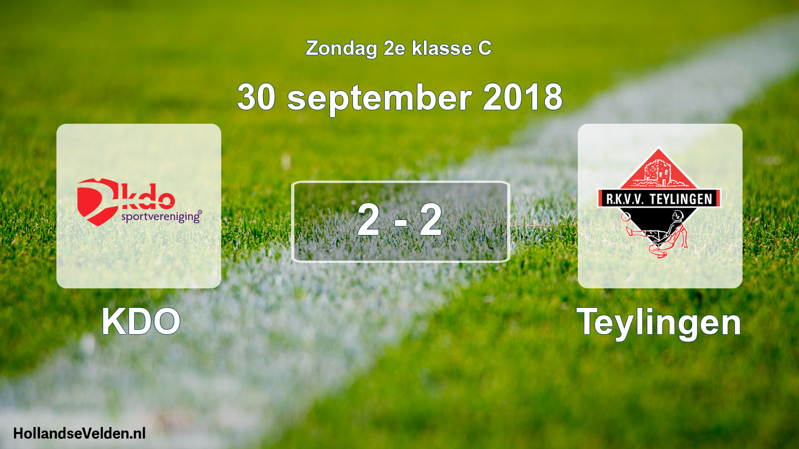 Total number of matches played: KDO - Teylingen 2 - 2 (30 September 2018)