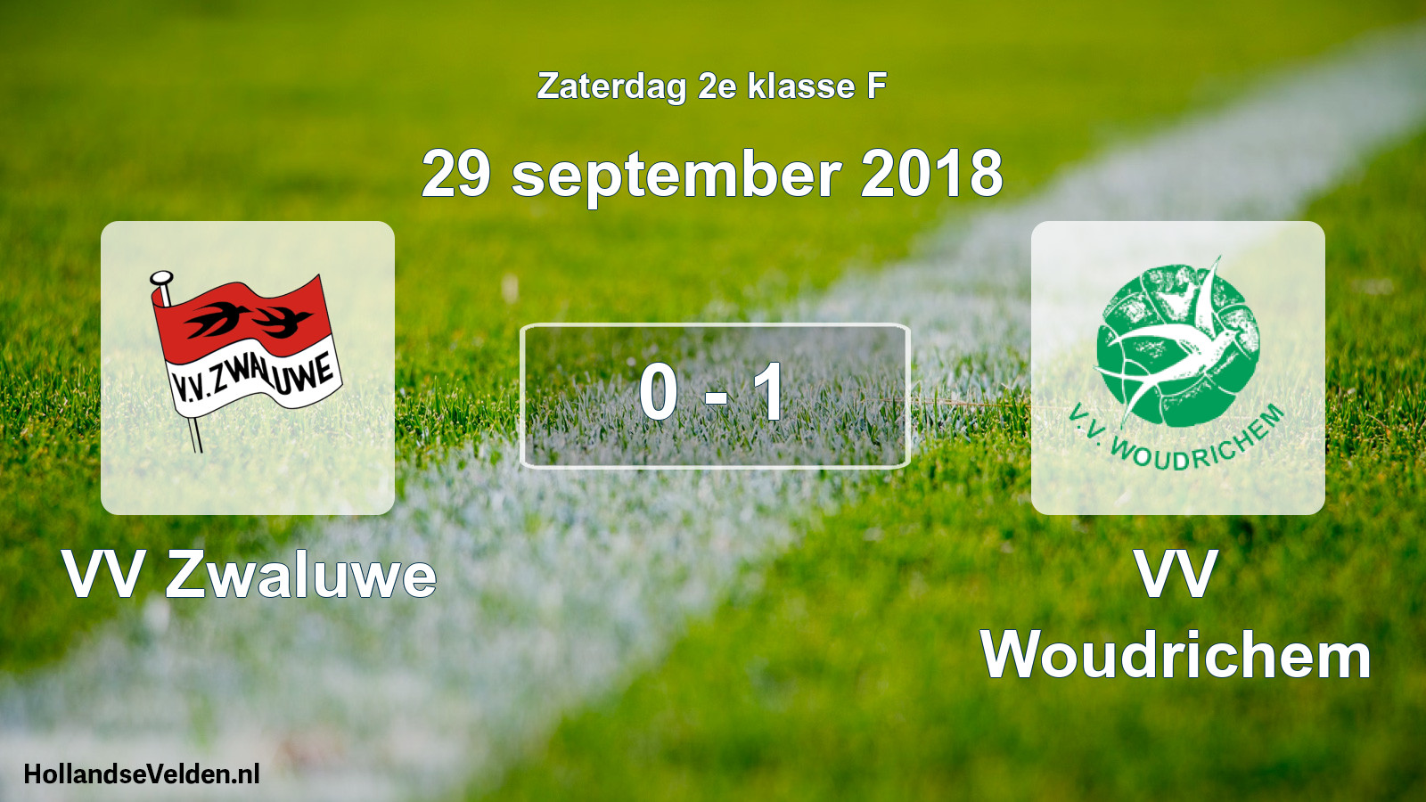 Total number of matches played: VV Zwaluwe - VV Woudrichem 0 - 1 (29 September 2018)