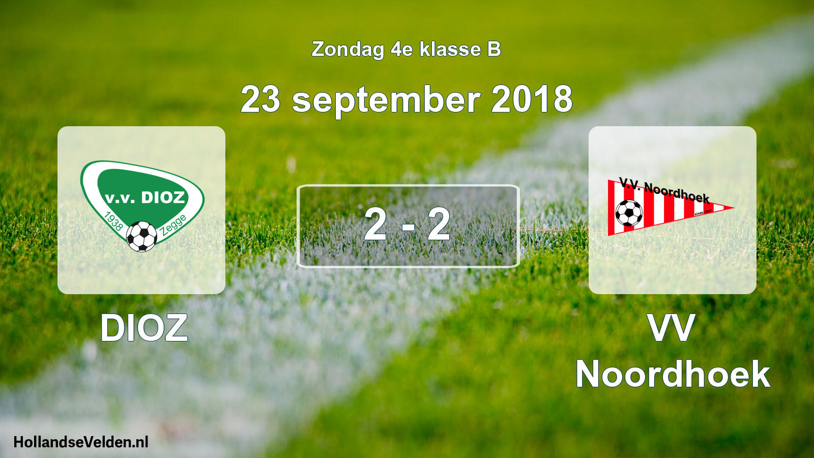 Total number of matches played: DIOZ - VV Noordhoek 2 - 2 (23 September 2018)