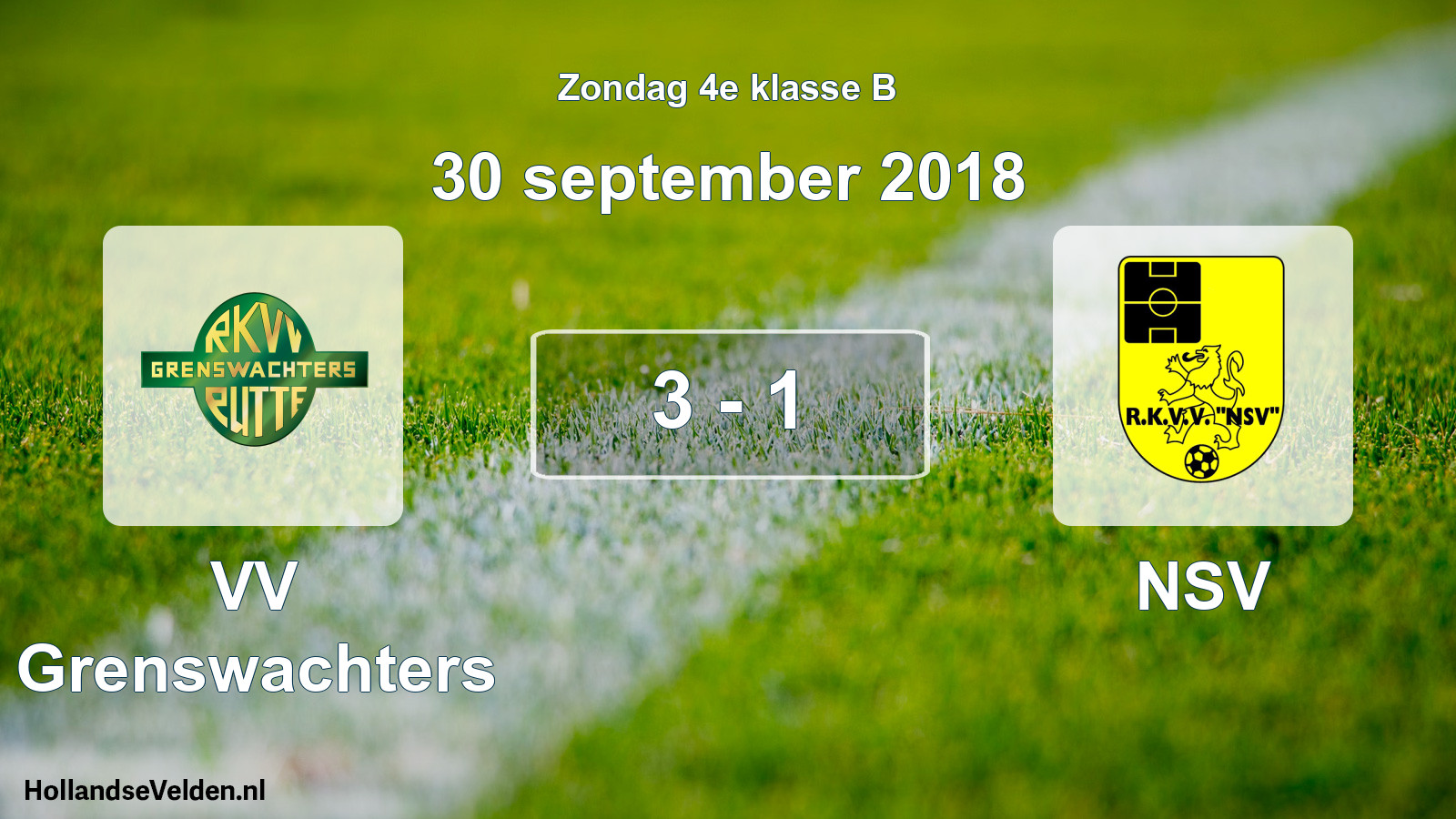 Total number of matches played: VV Grenswachters - NSV 3 - 1 (30 September 2018)