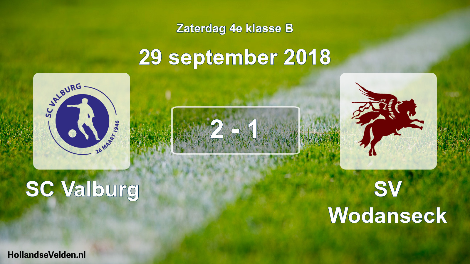Total number of matches played: SC Valburg - SV Wodanseck 2 - 1 (29 September 2018)