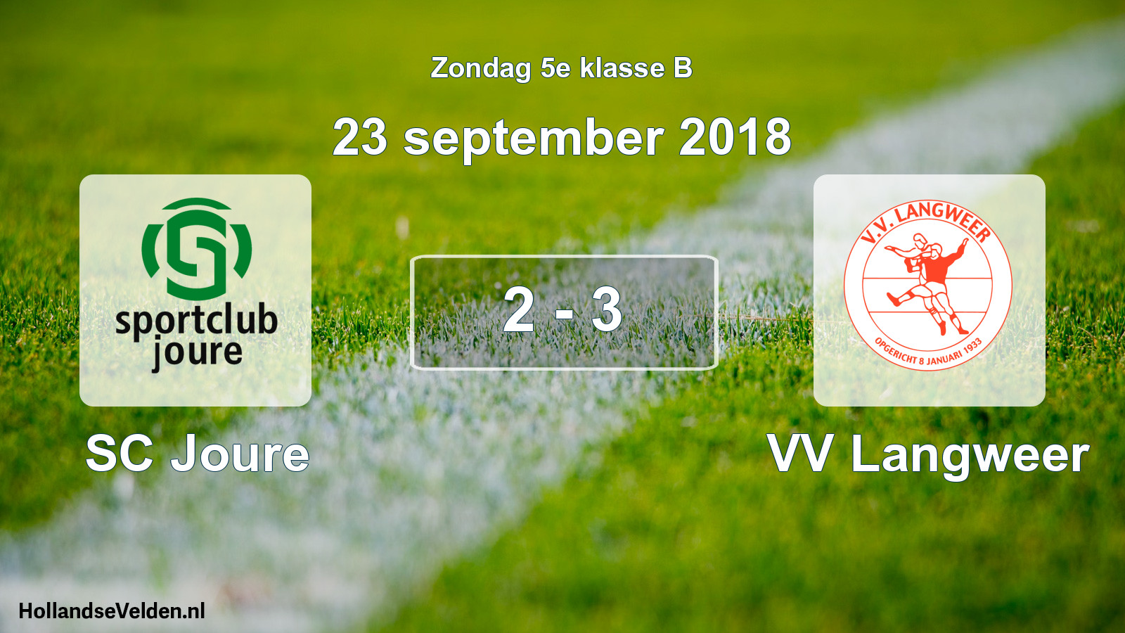 Total number of matches played: SC Joure - VV Langweer 2 - 3 (23 September 2018)