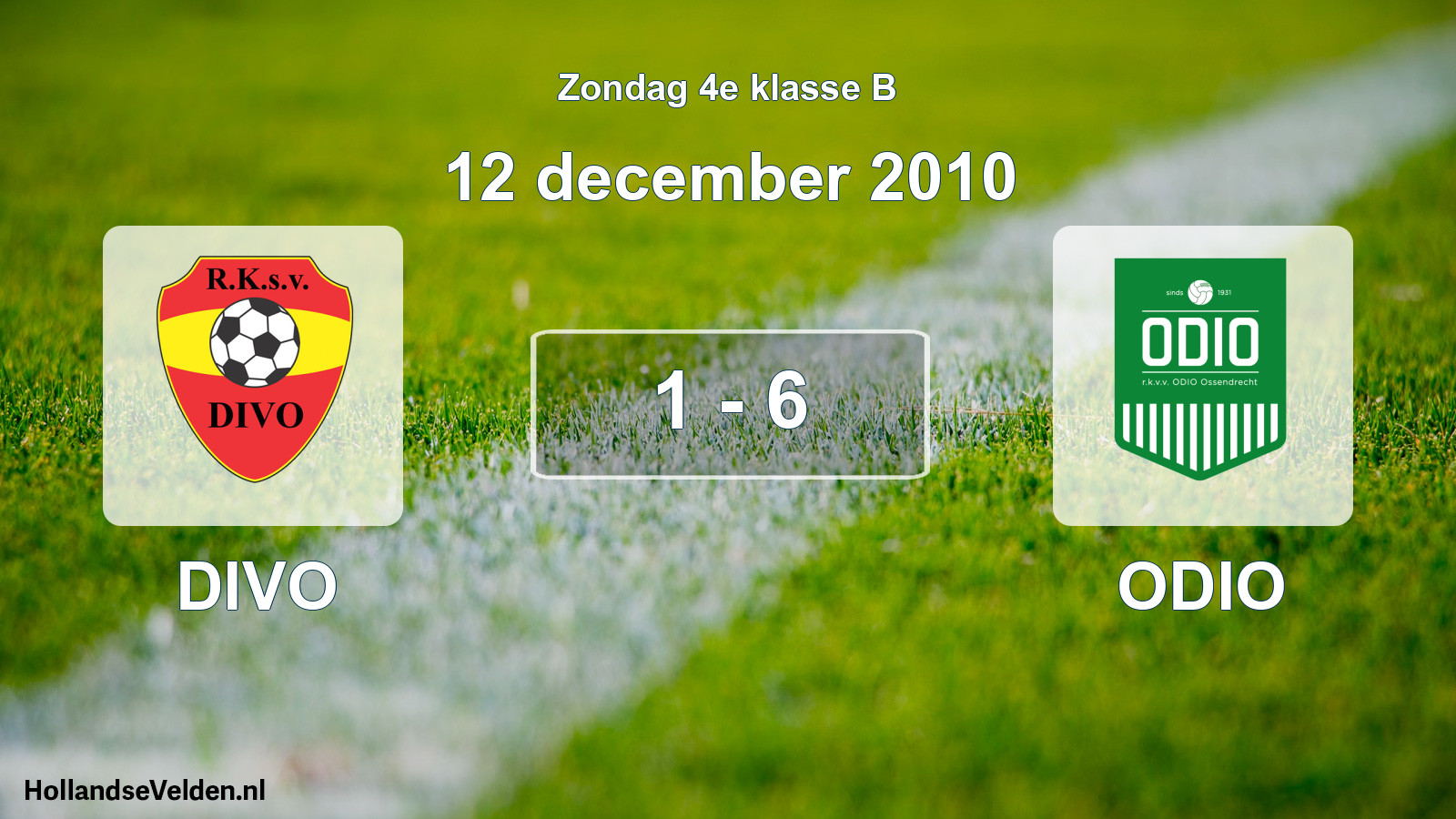 Total number of matches played: DIVO - ODIO 1 - 6 (12 December 2010)
