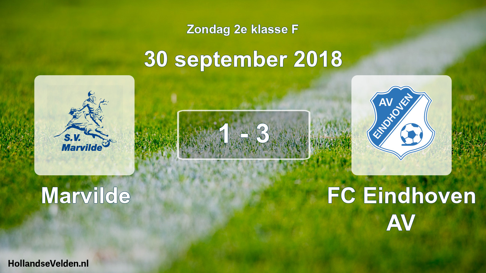 Total number of matches played: Marvilde - FC Eindhoven AV 1 - 3 (30 September 2018)