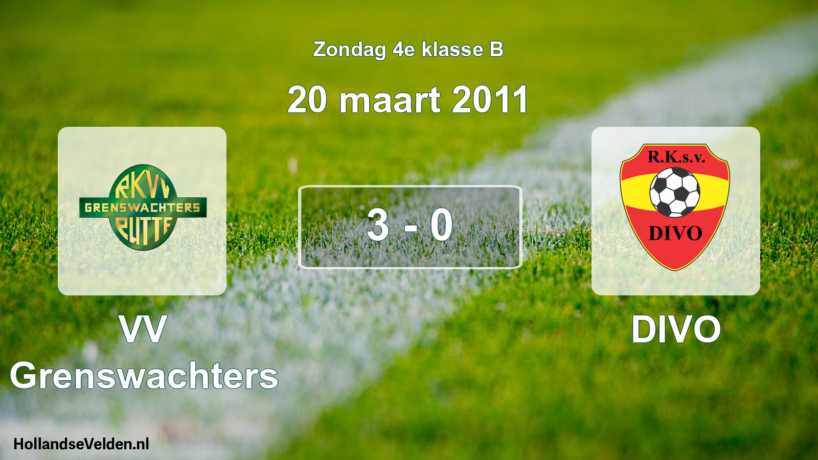 Total number of matches played: VV Grenswachters - DIVO 3 - 0 (20 March 2011)