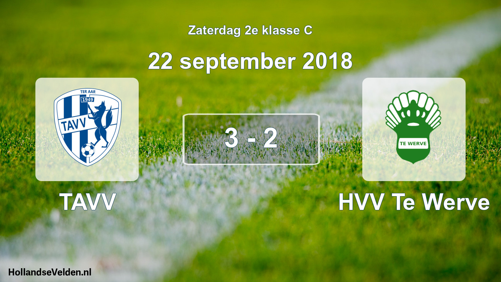 Total number of matches played: TAVV - HVV Te Werve 3 - 2 (22 September 2018)