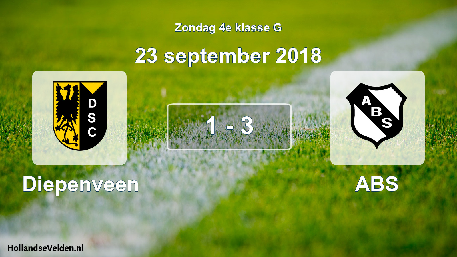 Total number of matches played: Diepenveen - ABS 1 - 3 (23 September 2018)