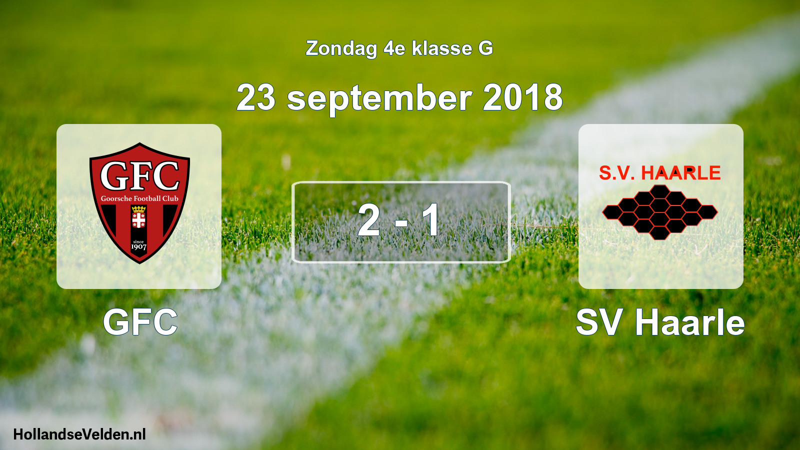Total number of matches played: GFC - SV Haarle 2 - 1 (23 September 2018)