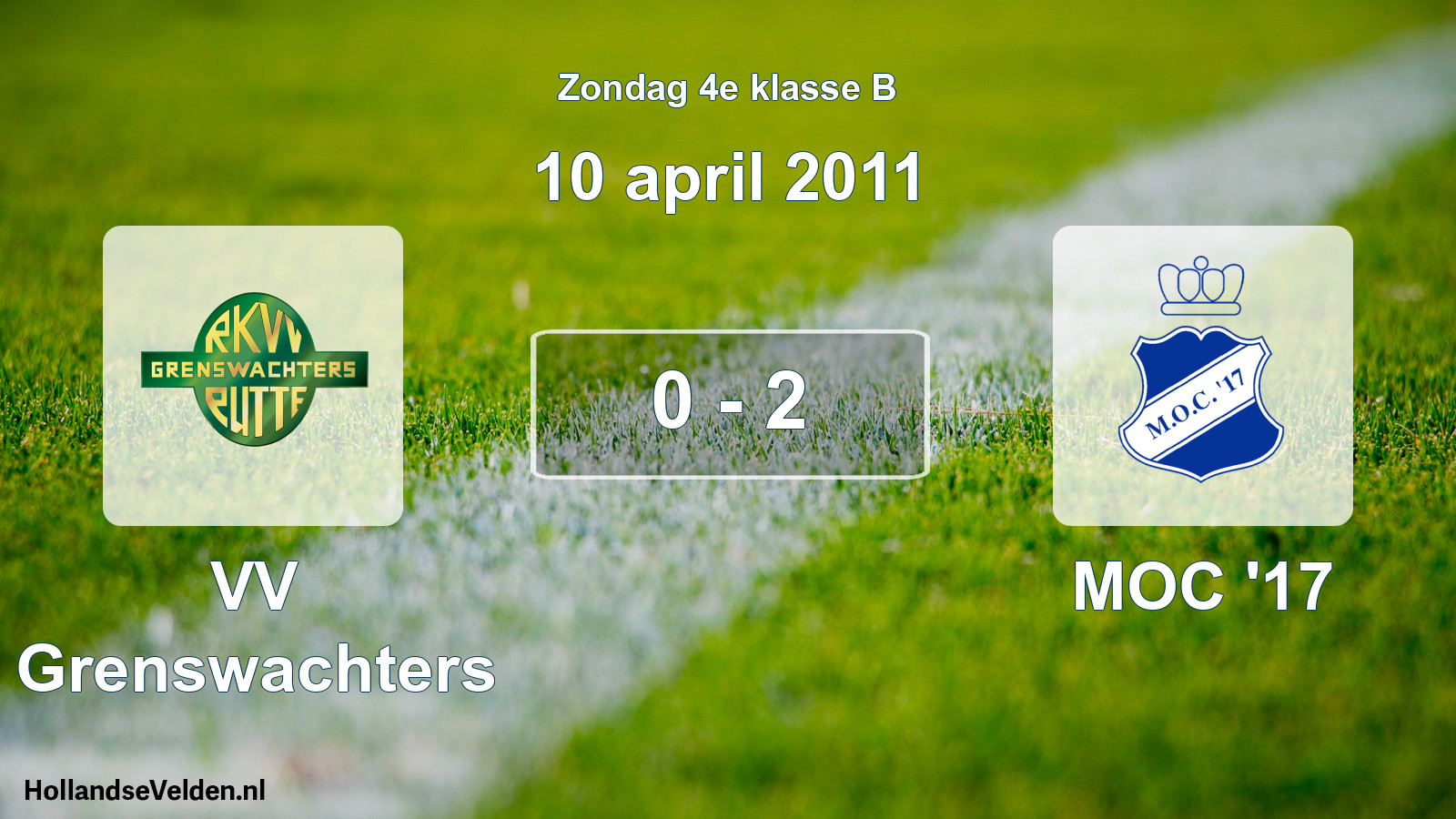 Total number of matches played: VV Grenswachters - MOC '17 0 - 2 (10 April 2011)